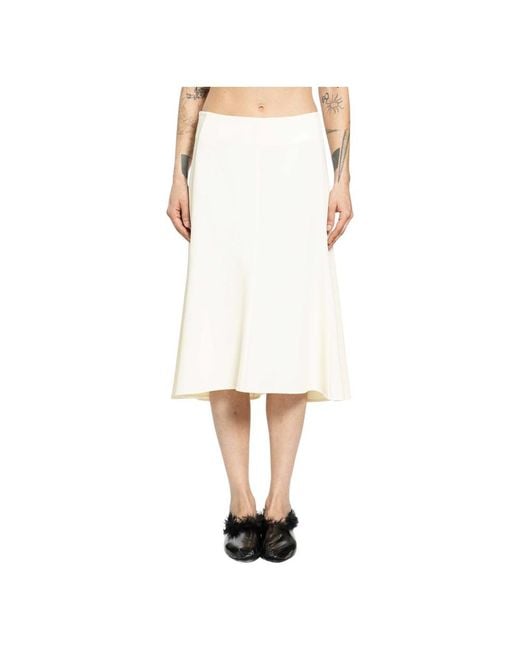 Jil Sander White Midi Skirts