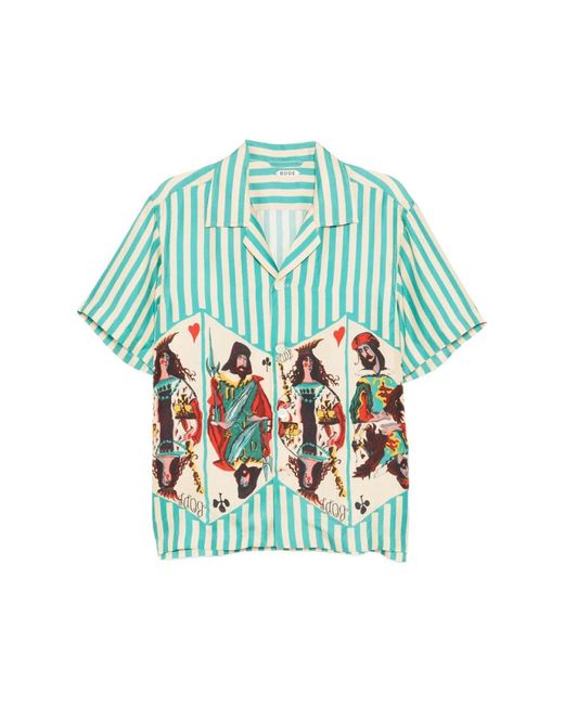 Bode Green Short Sleeve Shirts for men