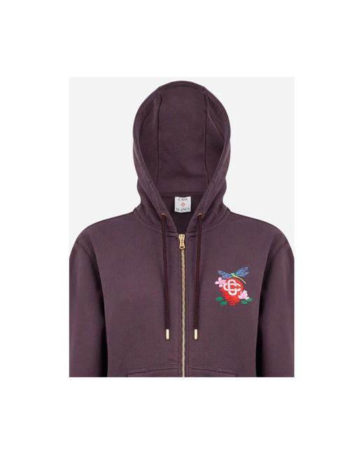 Casablanca Hoodies & Sweatvesten ,Paars ,Hoodie T-Shirt in het Purple