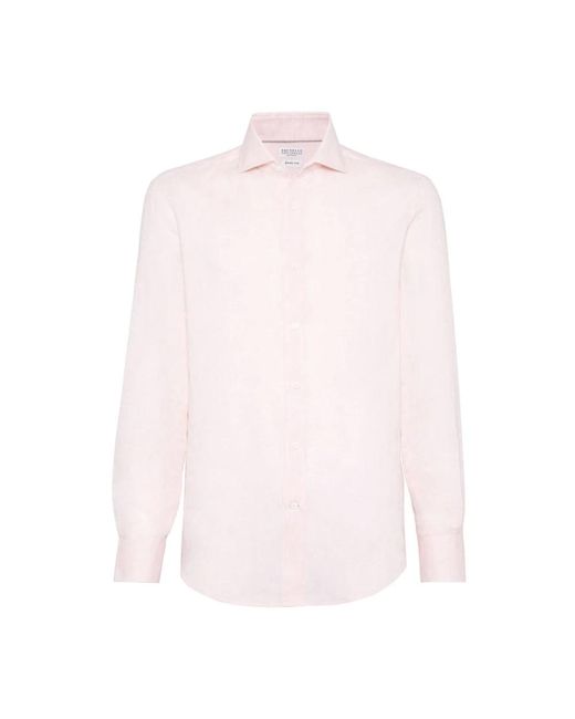 Brunello Cucinelli Rosa hemden kollektion in Pink für Herren