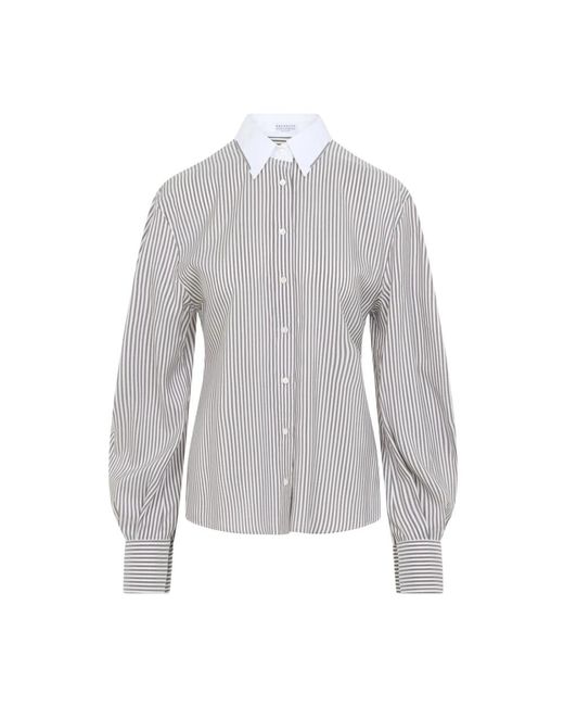 Brunello Cucinelli Gray Shirts