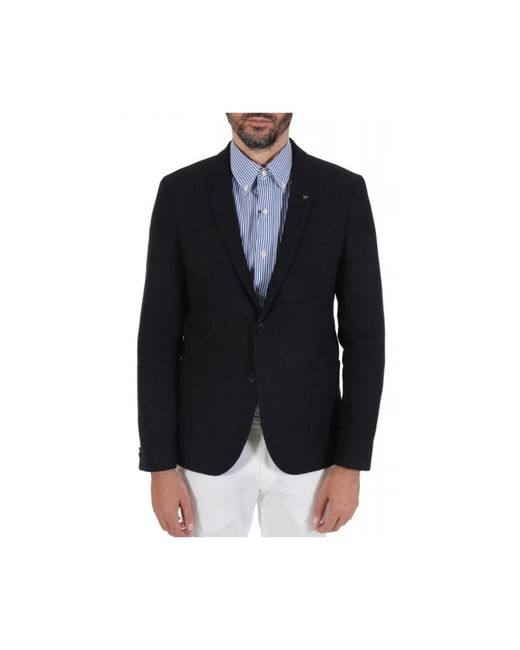 HUGO Jassen ,Blauw ,Wol Anfred Jacket in het Black voor heren