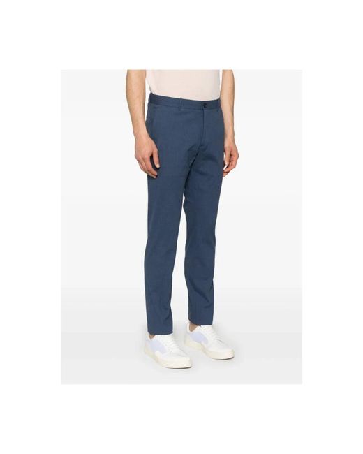 Straight Trousers Incotex de hombre de color Blue