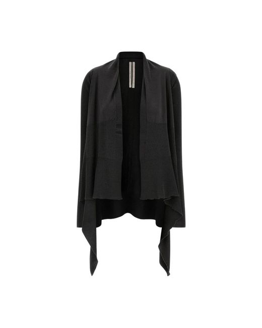 Rick Owens Black Schwarze Strickjacke 100% Schurwolle