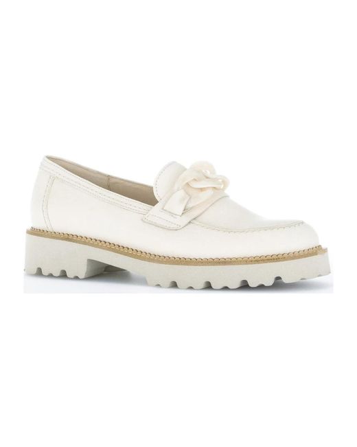 Gabor White Loafers