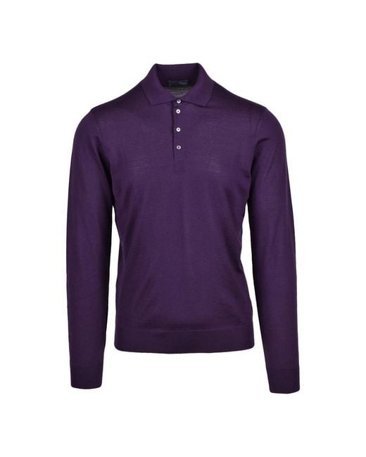 Drumohr Purple Polo Shirts for men