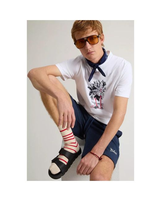 Woolrich Blue T-Shirts for men