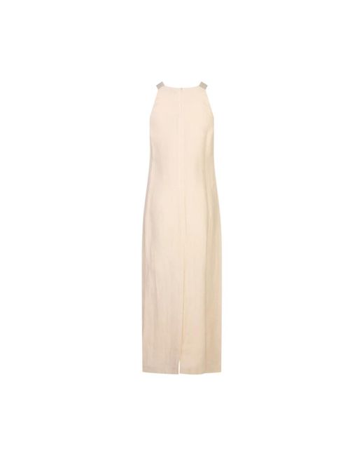 Peserico Kleedjes ,Linnen Linen Chemisier Dress in het Natural