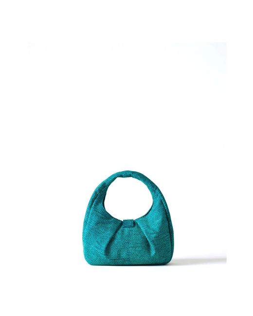 Borbonese Blue Handbags,cortina hobo kleine tasche