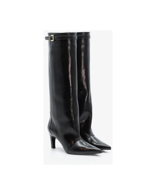 Lella Baldi Black Heeled Boots