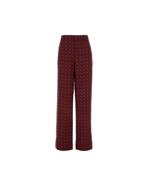 Moschino Red Straight Trousers