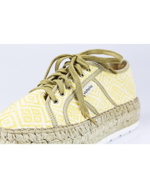 Victoria Metallic Gelber Ethnischer Plateau-Schuh Für Frauen