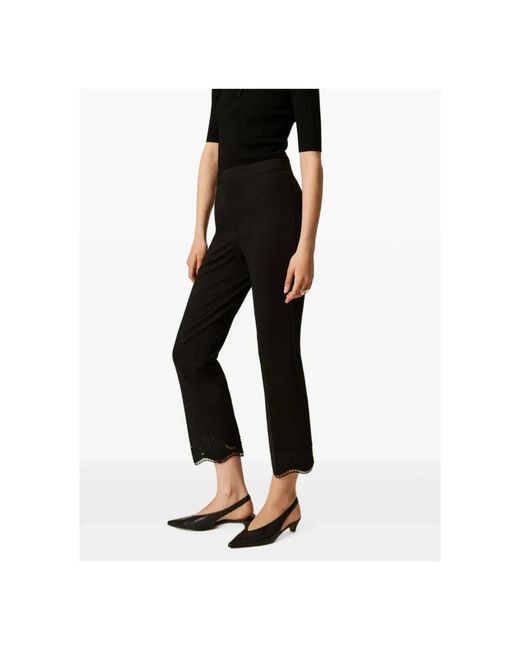 Twinset Black Cropped Trousers