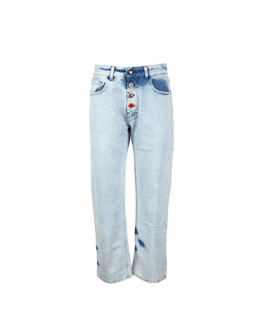 Semicouture Blue Straight Fit Jeans