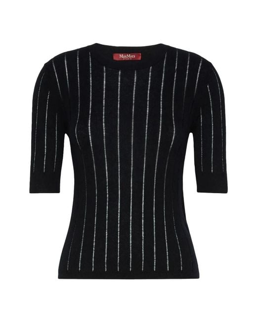 Max Mara Black Round-Neck Knitwear