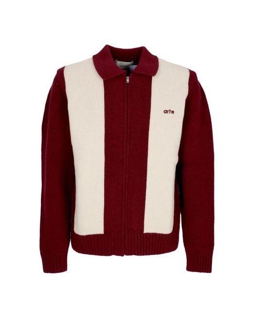 Arte' Truien & Vesten ,Veelkleurig ,Wol Cardigan in het Red voor heren