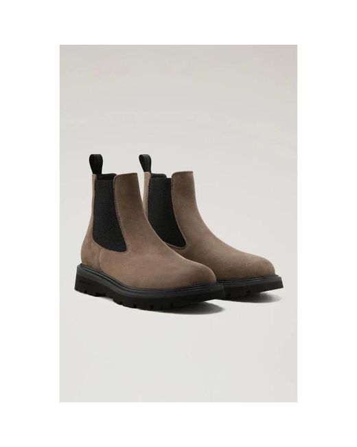 Woolrich Brown Chelsea Boots for men