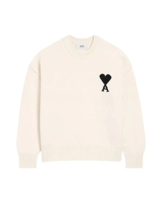 AMI Adc Sweater in het White voor heren