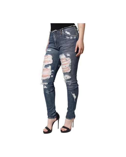Dolce & Gabbana Blue Skinny Fit Jeans