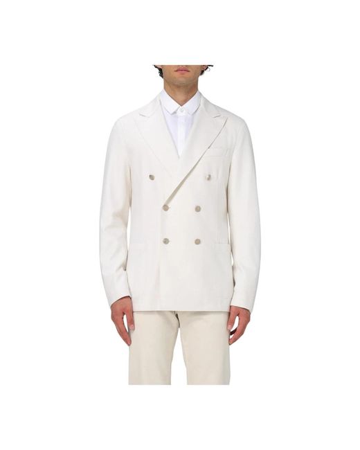Blazers di Eleventy in White da Uomo