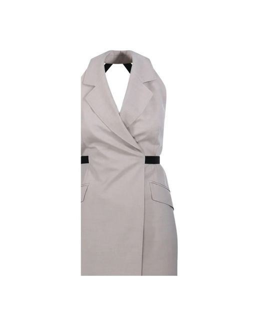 Max Mara Gray Wrap Dresses