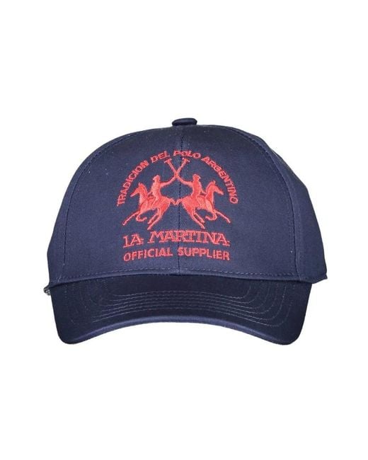 La Martina Blue Caps for men