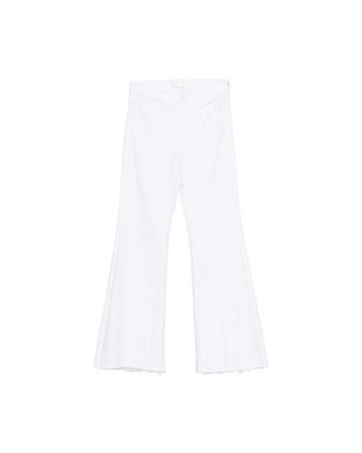 Mother White Wide Jeans