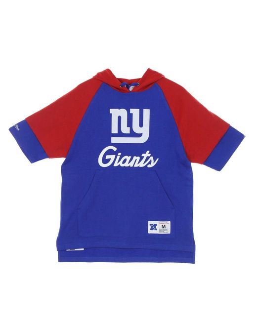 Mitchell & Ness Hoodies & Sweatvesten ,Blauw ,Katoen Nfl Fleece Hoodie Korte Mouw Blauw in het Blue voor heren