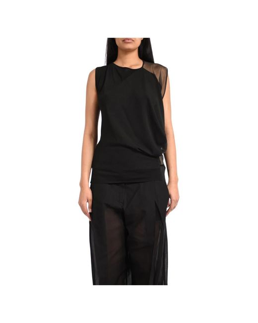 Sportmax Black Sleeveless Tops