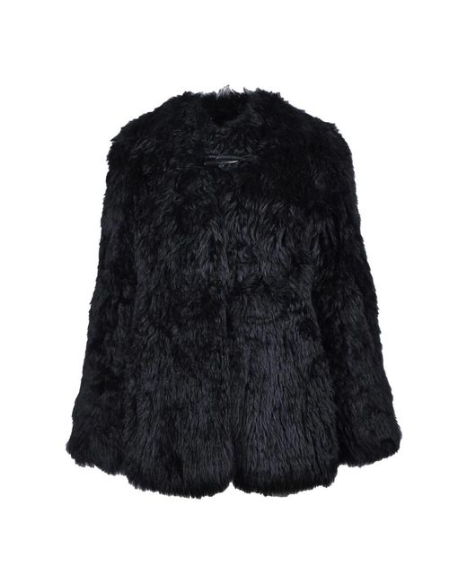 we11done Black Faux Fur & Shearling Jackets