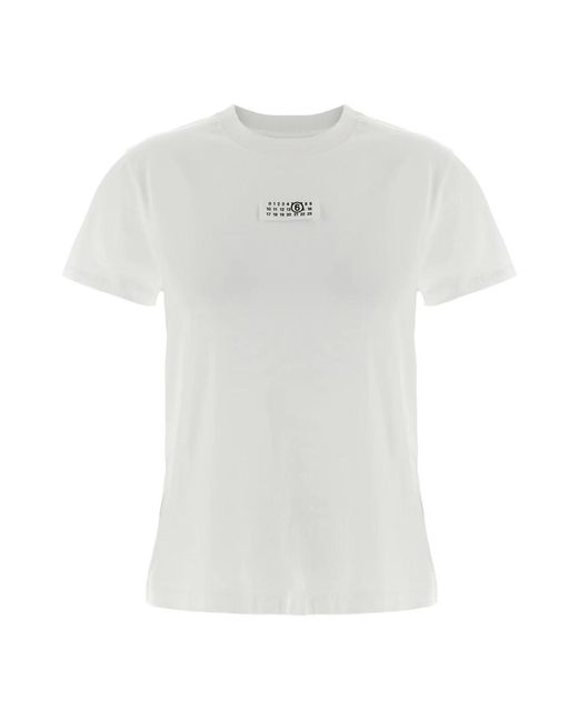 MM6 by Maison Margiela White T-Shirts