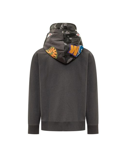 A Bathing Ape Color Camo Shark Full Zip in het Gray voor heren