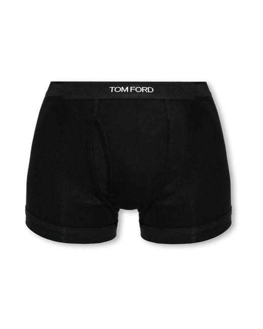 Tom Ford Ondergoed ,Zwart ,Katoen Boxers Met Logo in het Black voor heren