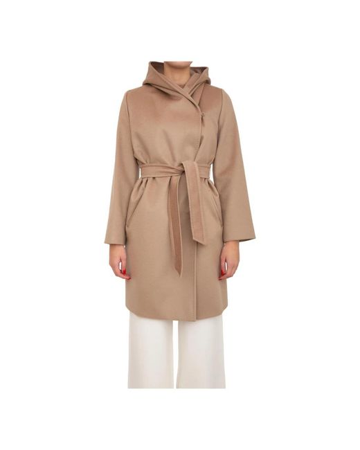 Max Mara Brown Belted Coats