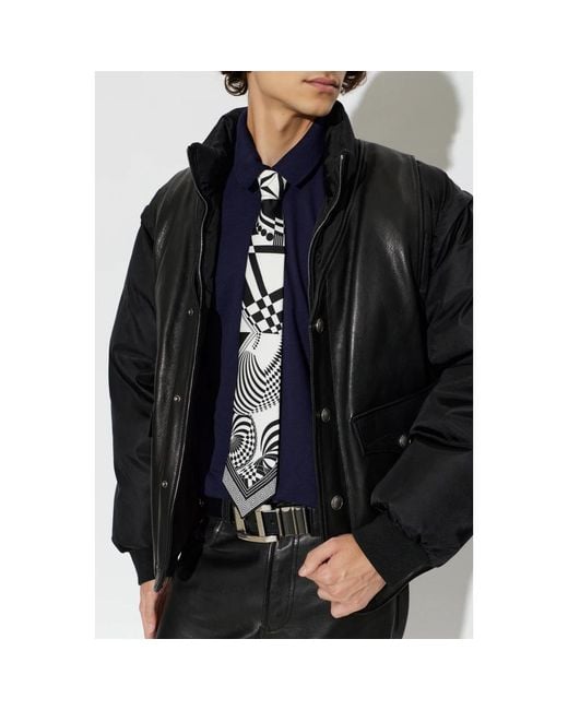 Ties Versace pour homme en coloris Black