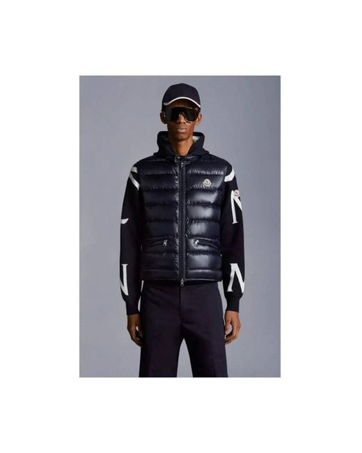 Moncler Blue Vests for men