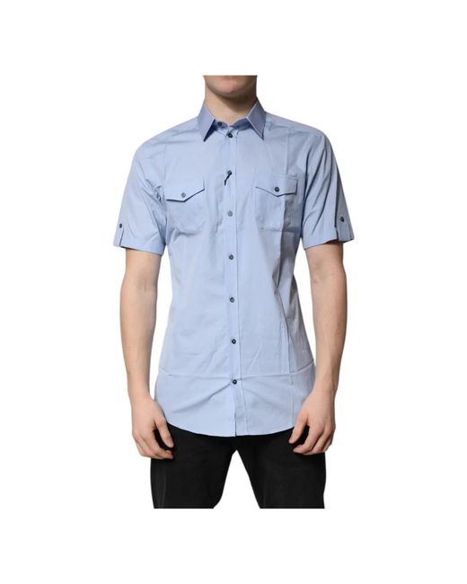 Short Sleeve Shirts Dolce & Gabbana de hombre de color Blue