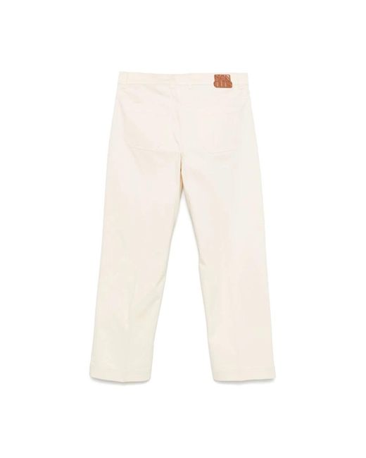 Moncler White Straight Trousers