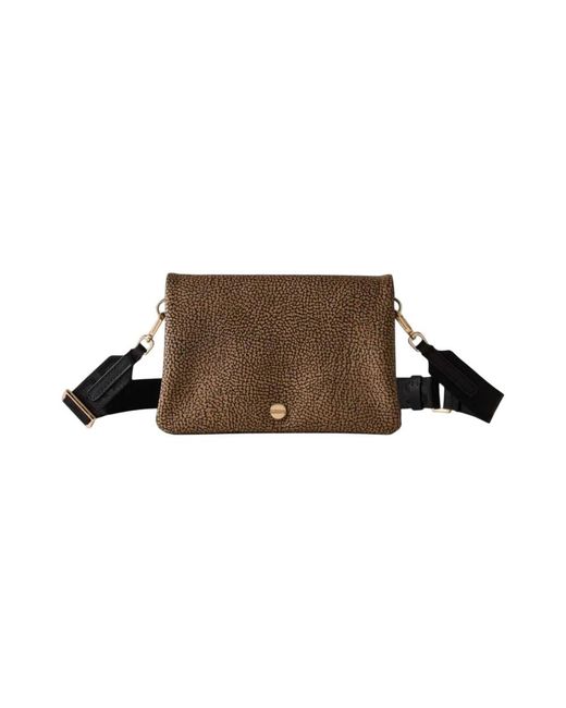 Borbonese Mini Telefoontasje in het Brown