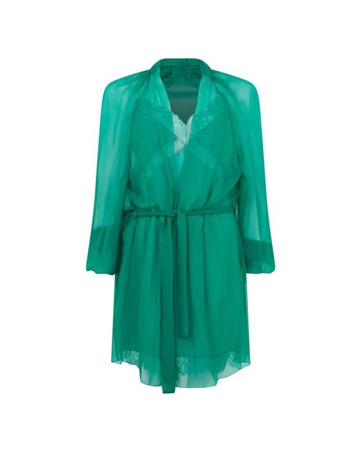 Alberta Ferretti Korte Jurk Met Knoop Aan De Taille in het Green