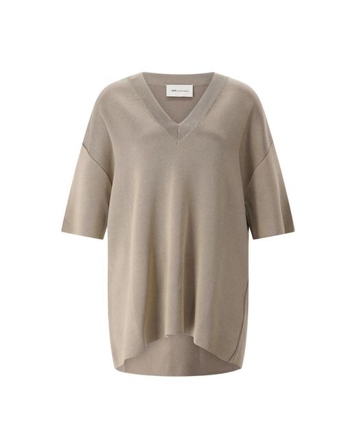 AMI V-Neck Pullover in het Natural