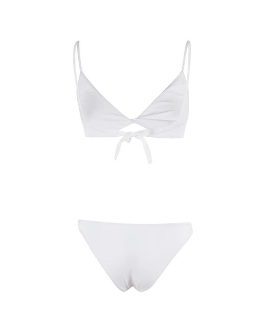 FEDERICA TOSI White Weißes Twist Bikini Set