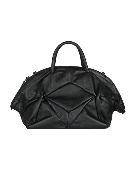 Vic Matié Black Ledertasche Mit Graviertem Logo