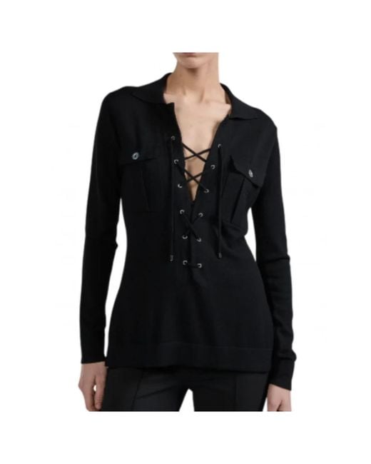 Barbara Bui Black V-Neck Knitwear