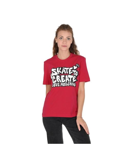 T-Shirts di Love Moschino in Red