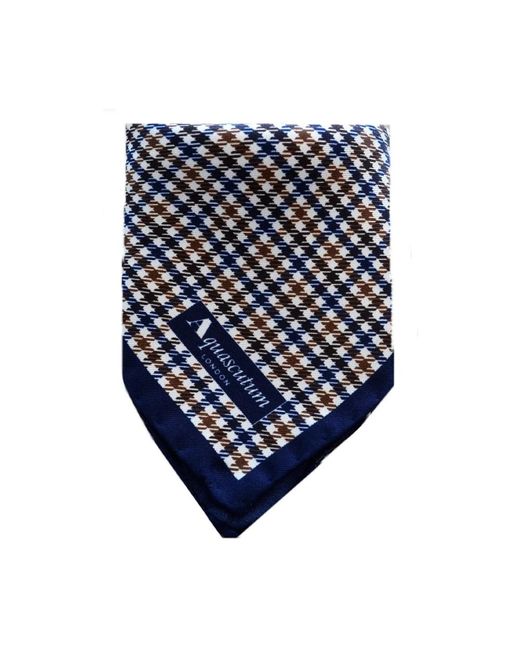 Aquascutum Blue Silk Scarves