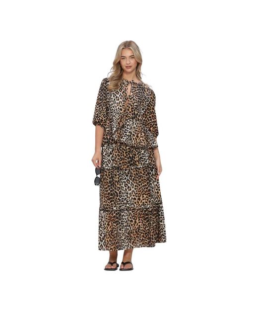 WITHBLACK Wblamina Maxi Rok in het Brown