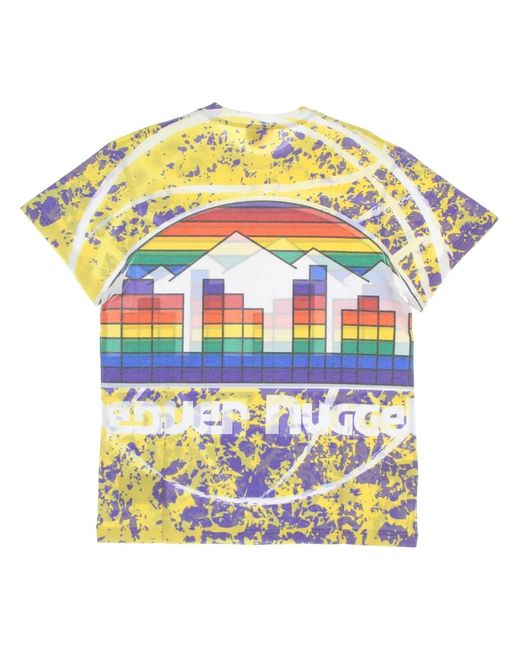 Mitchell & Ness Tops ,Veelkleurig ,Katoen Denver Nuggets Nba Tee Hardwood Classics in het Multicolor voor heren