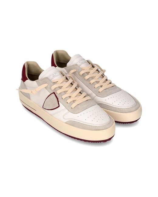 Philippe Model Schoenen ,Veelkleurig ,Katoen Sneakers Nice Tennis in het White voor heren