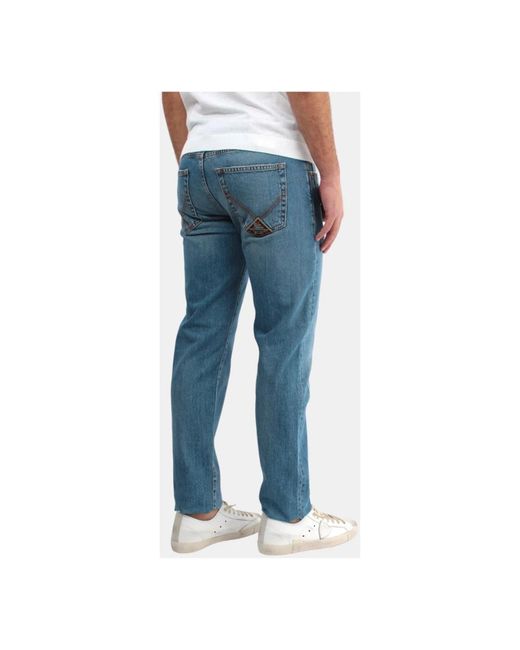 Roy Rogers Blaue jeans slim fit knopfverschluss in Blue für Herren